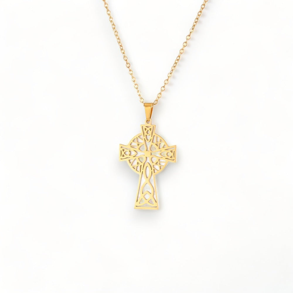Druidia - collier croix celtique
