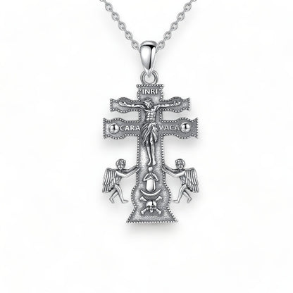 Célestia - collier croix chrétienne argent