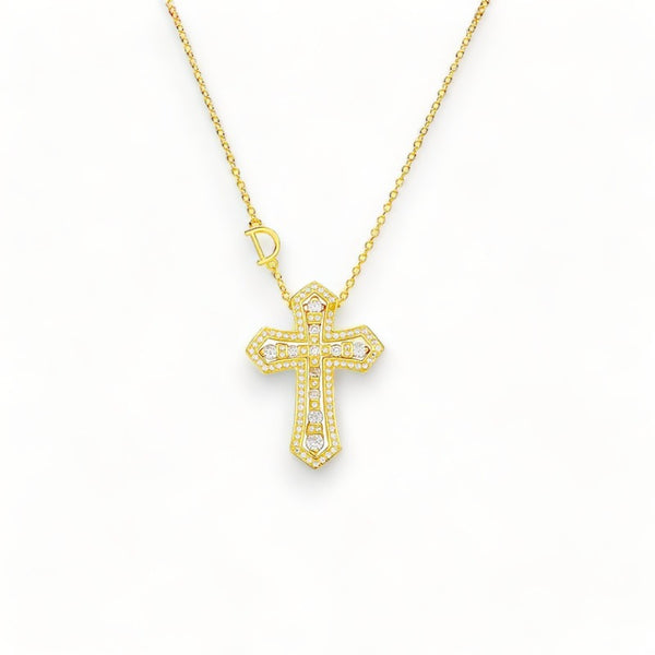 Enlacement - collier croix chrétienne femme