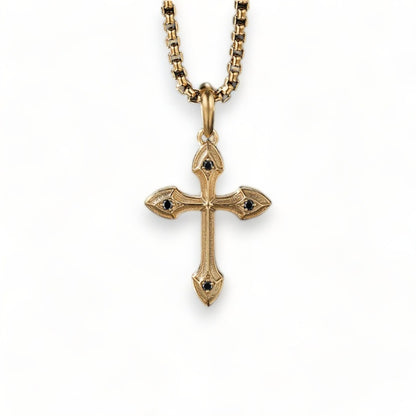 Nocturnelle - collier croix chrétienne or
