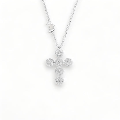 Flora - collier croix diamant femme