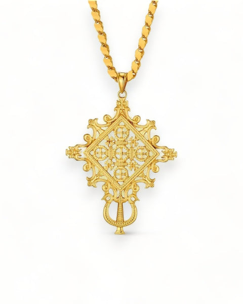 Abyssinie - collier croix éthiopien