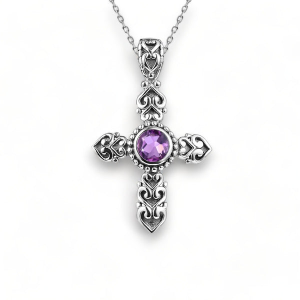 Violéa - collier croix femme argent