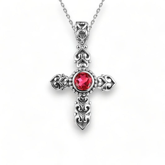 Rubescence - collier croix religieuse