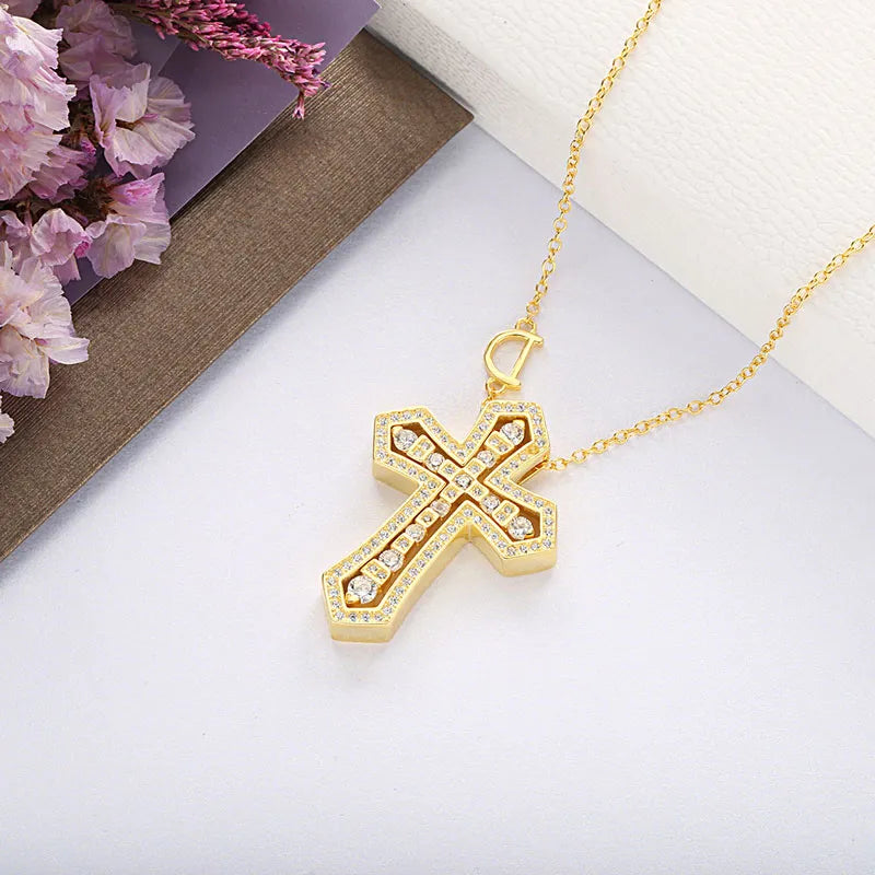 Enlacement - collier croix chrétienne femme