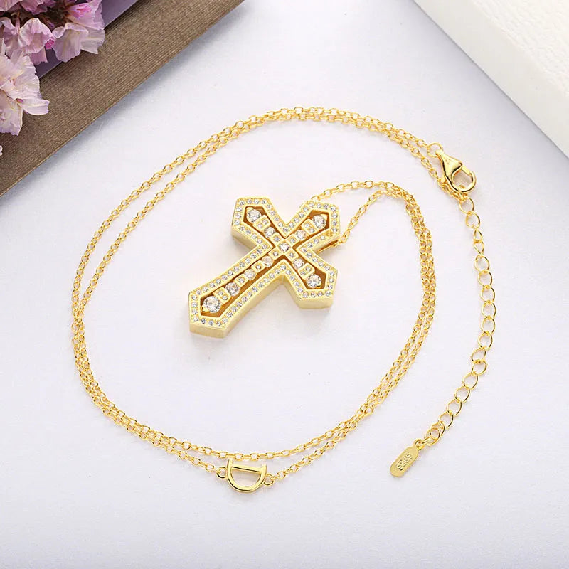 Enlacement - collier croix chrétienne femme