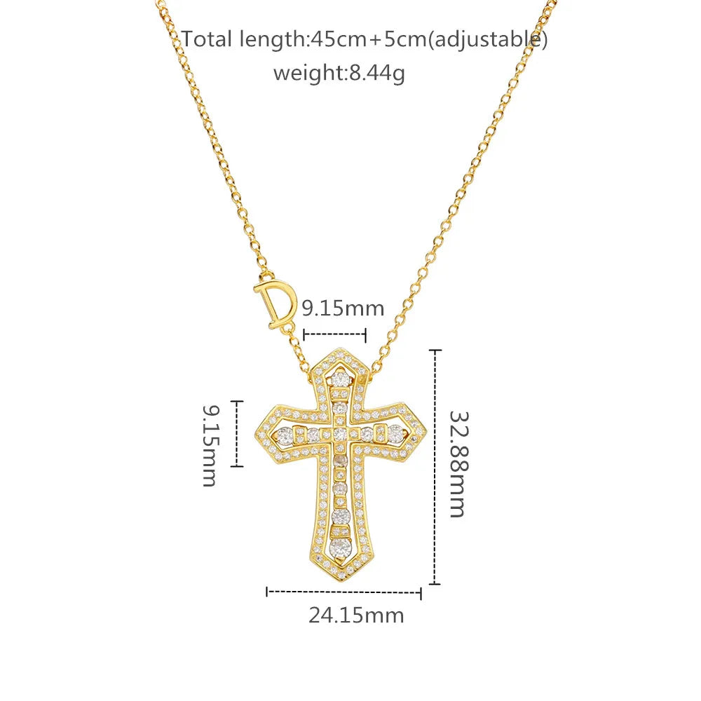 Enlacement - collier croix chrétienne femme